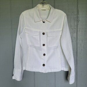 Nicole Miller Women Linen Costal Light Jacket. Size M
